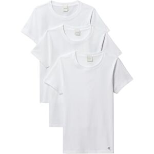 Calvin Damen 3er Pack T-Shirts Kurzarm Cotton Tee mit Rundhalsausschnitt, Weiß (White/White/White), M Calvin Damen 3er Pack T-Shirts Kurzarm Cotton Tee mit Rundhalsausschnitt, Weiß (White/White/White), M