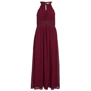Vila Damen Vimilina Halterneck Maxi Dress-Noos Kleid, Cabernet/Detail:Elastic,34 Vila Damen Vimilina Halterneck Maxi Dress-Noos Kleid, Cabernet/Detail:Elastic,34