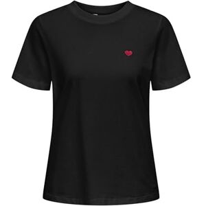 JDY Damen pisa S/S Print Top JRS Noos T-Shirt, Schwarz, L EU JDY Damen pisa S/S Print Top JRS Noos T-Shirt, Schwarz, L EU
