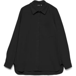 VERO MODA Damen Vmnora Ls Corduroy Shirt LCS, Black, X-Small VERO MODA Damen Vmnora Ls Corduroy Shirt LCS, Black, X-Small