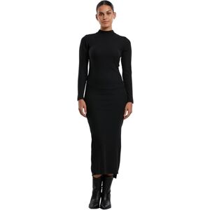 Urban Classics Ladies Rib Longlseeve Mockneck Dress Frauen Mittellanges Kleid schwarz S Urban Classics Ladies Rib Longlseeve Mockneck Dress Frauen Mittellanges Kleid schwarz S