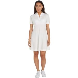 Tommy Hilfiger Damen Polokleid Gestreift, Weiß (Ecru), S Tommy Hilfiger Damen Polokleid Gestreift, Weiß (Ecru), S