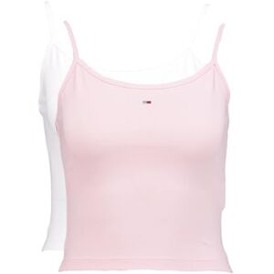 Tommy Jeans Damen 2er Pack Tops Essential Strap Top Stretch, Mehrfarbig (Ecru/Precious Pink), XL Tommy Jeans Damen 2er Pack Tops Essential Strap Top Stretch, Mehrfarbig (Ecru/Precious Pink), XL