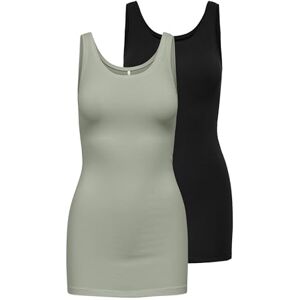 ONLY Damen Onllive Love Life New Long Tt 2pack Noos Top, Desert Sage, S EU ONLY Damen Onllive Love Life New Long Tt 2pack Noos Top, Desert Sage, S EU