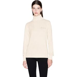 Giorgio Armani Women's Long Sleeve Side Signed Logo Pullover Sweater, White, XS Giorgio Armani Women's Long Sleeve Side Signed Logo Pullover Sweater, White, XS