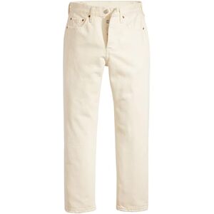 Levi's Damen Jeanshose 501 Crop High Rise, Straight Fit, Cremefarben (Ecru Booper No Damage), W31/L30 Levi's Damen Jeanshose 501 Crop High Rise, Straight Fit, Cremefarben (Ecru Booper No Damage), W31/L30