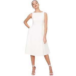 TRENDYOL Damen Midi Shift Relaxed Dress Kleid, Black, 34 TRENDYOL Damen Midi Shift Relaxed Dress Kleid, Black, 34