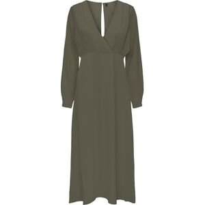 ONLY Damen Onlalma Life Vis Jen Long Dress Solid Kleid, Kalamata, Small ONLY Damen Onlalma Life Vis Jen Long Dress Solid Kleid, Kalamata, Small