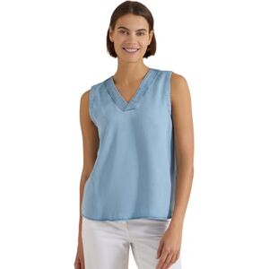 Cecil Blusentop im Denim-Look mit V-Neck Light Blue Used wash M Cecil Blusentop im Denim-Look mit V-Neck Light Blue Used wash M