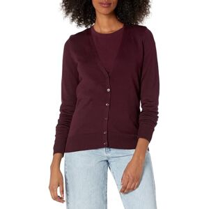 Amazon Essentials Damen Leichter Cardigan-Pulli, Burgundy, L Amazon Essentials Damen Leichter Cardigan-Pulli, Burgundy, L