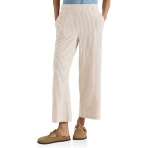Cecil Wide Leg Hose in Seersucker-Qualität Grain beige L Cecil Wide Leg Hose in Seersucker-Qualität Grain beige L
