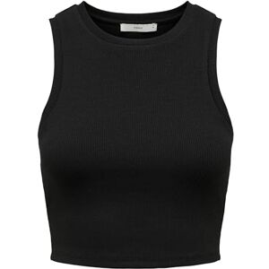 ONLY Damen Onlvilma S/L Cropped Tank Top JRS Noos, Schwarz, S ONLY Damen Onlvilma S/L Cropped Tank Top JRS Noos, Schwarz, S