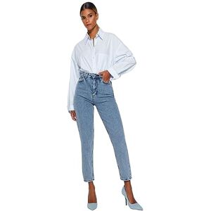 TRENDYOL Damen Gerade Mama Hohe Taille Jeans TRENDYOL Damen Gerade Mama Hohe Taille Jeans