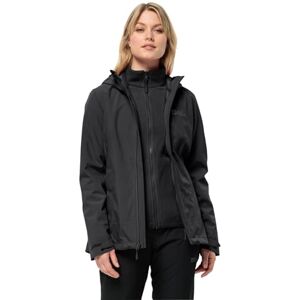 Jack Wolfskin Damen Moonrise 3in1 Jkt W Jacket, Schwarz, XL EU Jack Wolfskin Damen Moonrise 3in1 Jkt W Jacket, Schwarz, XL EU
