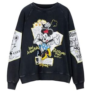 Desigual Damen 25SWSK25 Sweatshirt, Black, L Desigual Damen 25SWSK25 Sweatshirt, Black, L