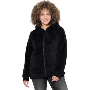 Ulla Popken Damen große Größen Übergrößen Plus Size Teddy-Jacke, Kapuze, Langarm, weicher Teddyplüsch schwarz 42+ 843930100-42+ Ulla Popken Damen große Größen Übergrößen Plus Size Teddy-Jacke, Kapuze, Langarm, weicher Teddyplüsch schwarz 42+ 843930100-42+