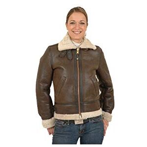 Schott NYC Damen Lederjacke Jacke LCW1257, Braun (dark brown 80), Gr. M Schott NYC Damen Lederjacke Jacke LCW1257, Braun (dark brown 80), Gr. M