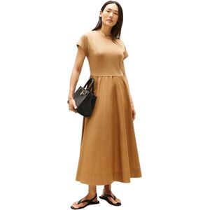 Tommy Hilfiger Damen T-Shirt Kleid Modern Cody Midi Mix Fit & Flare, Braun (Hickory), XL Tommy Hilfiger Damen T-Shirt Kleid Modern Cody Midi Mix Fit & Flare, Braun (Hickory), XL
