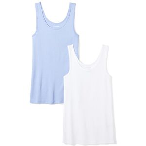 Amazon Essentials Damen Tanktop, Schmale Passform, 2er-Pack, Purpur/Weiß, M Amazon Essentials Damen Tanktop, Schmale Passform, 2er-Pack, Purpur/Weiß, M