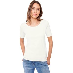 Cecil Damen Style Lena Basic T-Shirt Baumwolle, Vanilla White, XS Cecil Damen Style Lena Basic T-Shirt Baumwolle, Vanilla White, XS