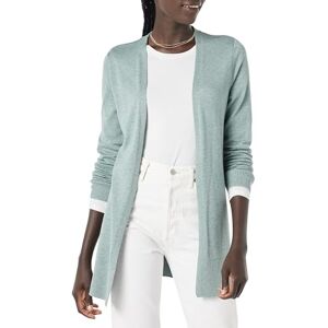 Amazon Essentials Damen Leichter Cardigan mit offener Vorderseite (Erhältlich in Übergröße), Salbeigrün meliert, Größe L Amazon Essentials Damen Leichter Cardigan mit offener Vorderseite (Erhältlich in Übergröße), Salbeigrün meliert, Größe L