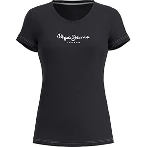 Pepe Jeans Damen NEW VIRGINIA SS N T-Shirt, 999BLACK, M Pepe Jeans Damen NEW VIRGINIA SS N T-Shirt, 999BLACK, M