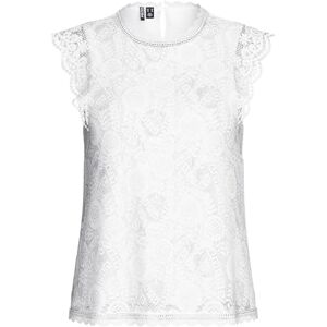 PIECES Damen Pcolline Sl Lace Top Noos BC T-Shirt, Cloud Dancer, M PIECES Damen Pcolline Sl Lace Top Noos BC T-Shirt, Cloud Dancer, M
