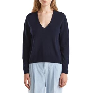 United T-Shirt mit V-Ausschnitt M/L, blau, XS United T-Shirt mit V-Ausschnitt M/L, blau, XS