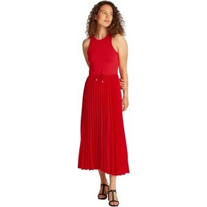 Tommy Hilfiger Damen Kleid Midi Dress Ärmellos, Rot (Primary Red), XL Tommy Hilfiger Damen Kleid Midi Dress Ärmellos, Rot (Primary Red), XL