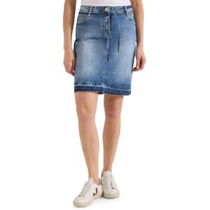 Cecil Damen Knielanger Jeansrock mit Gürteldetail Cecil Damen Knielanger Jeansrock mit Gürteldetail