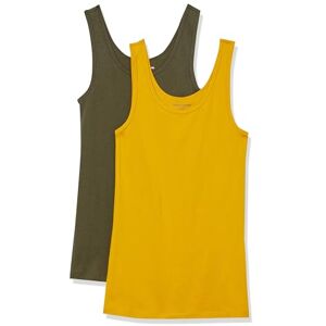 Amazon Essentials Damen Tanktop, Schmale Passform, 2er-Pack, Dunkles Olivgrün/Gold, XXL Amazon Essentials Damen Tanktop, Schmale Passform, 2er-Pack, Dunkles Olivgrün/Gold, XXL