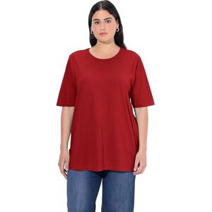 Ulla Popken Damen große Größen Übergrößen Plus Size T-Shirt, Rundhalsausschnitt, Relaxed, Halbarm mohn 54+ 486910575-54+ Ulla Popken Damen große Größen Übergrößen Plus Size T-Shirt, Rundhalsausschnitt, Relaxed, Halbarm mohn 54+ 486910575-54+