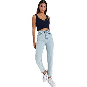 TRENDYOL Damen Gerade Mama Hohe Taille Jeans TRENDYOL Damen Gerade Mama Hohe Taille Jeans