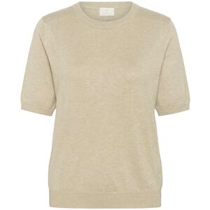 KAFFE Strickpullover KAlizza Damen Pullover Kurzarm Casual Rundhals Basic Strickpullover Lässige Pulli L, Feather Gray Melange KAFFE Strickpullover KAlizza Damen Pullover Kurzarm Casual Rundhals Basic Strickpullover Lässige Pulli L, Feather Gray Melange