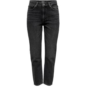 ONLY Damen Onlemily Life Hw Str Ank Dnm Nas997 Noos Jeans, Black Denim, 30W / 34L EU ONLY Damen Onlemily Life Hw Str Ank Dnm Nas997 Noos Jeans, Black Denim, 30W / 34L EU