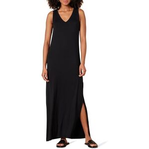 Amazon Essentials Damen Maxikleid Aus Jersey Mit Seitenschlitz Und V-Ausschnitt, Schwarz, M Amazon Essentials Damen Maxikleid Aus Jersey Mit Seitenschlitz Und V-Ausschnitt, Schwarz, M