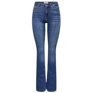 ONLY Damen Onlblush Mid Flared Dnm Tai021 Noos Jeans, Dark Blue Denim, S 30L EU ONLY Damen Onlblush Mid Flared Dnm Tai021 Noos Jeans, Dark Blue Denim, S 30L EU