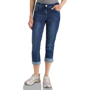 Cecil Mid Waist Straight Leg Jeans im Casual Fit mid Blue wash 32 Cecil Mid Waist Straight Leg Jeans im Casual Fit mid Blue wash 32