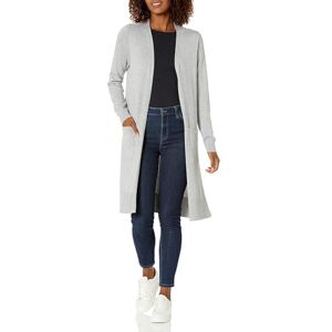 Amazon Essentials Damen Leichter, Länger Geschnittener, Langärmliger Cardigan-Pullover Mit Offener Vorderseite (In Übergröße Erhältlich), Hellgrau Meliert, XS Amazon Essentials Damen Leichter, Länger Geschnittener, Langärmliger Cardigan-Pullover Mit Offener Vorderseite (In Übergröße Erhältlich), Hellgrau Meliert, XS