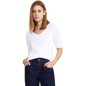 Street One Damen A317665 Basic Kurzarmshirt, Weiß, 38 Street One Damen A317665 Basic Kurzarmshirt, Weiß, 38