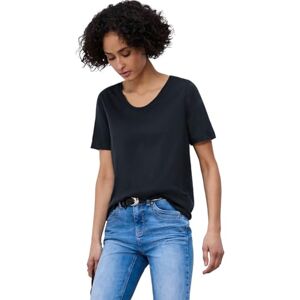 Street One Basic T-Shirt mit gerundetem V-Neck Shadowed Navy 44 Street One Basic T-Shirt mit gerundetem V-Neck Shadowed Navy 44