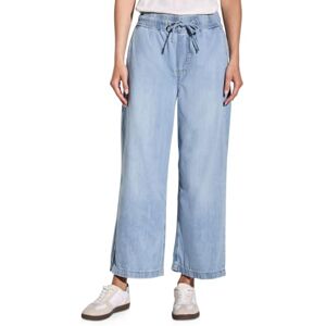 Street One Damen A378564 Wide Leg Jeans, Light Blue Clean, 31W/26L Street One Damen A378564 Wide Leg Jeans, Light Blue Clean, 31W/26L