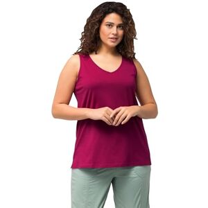 Ulla Popken Damen Feminines Top mit V-Neck T-Shirt, magnolienrot, 54-56 Ulla Popken Damen Feminines Top mit V-Neck T-Shirt, magnolienrot, 54-56