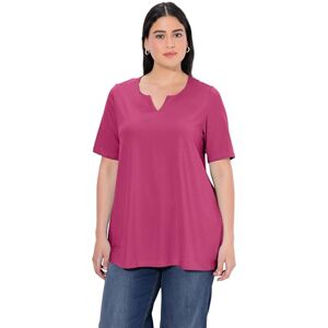 Ulla Popken Damen große Größen Übergrößen Plus Size T-Shirt, A-Linie, Tunika-Ausschnitt, Halbarm Sommerbeere 50+ 807259812-50+ Ulla Popken Damen große Größen Übergrößen Plus Size T-Shirt, A-Linie, Tunika-Ausschnitt, Halbarm Sommerbeere 50+ 807259812-50+