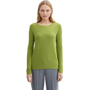 TOM TAILOR Damen Strickpullover mit Rundhals, 26778 PEA Green, XL TOM TAILOR Damen Strickpullover mit Rundhals, 26778 PEA Green, XL