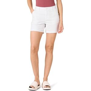 Amazon Essentials Damen Mittelhohe schmal geschnittene Khaki-Shorts mit 13 cm Schrittlänge (erhältlich in gerader und kurviger Passform), Weiß, 40 Amazon Essentials Damen Mittelhohe schmal geschnittene Khaki-Shorts mit 13 cm Schrittlänge (erhältlich in gerader und kurviger Passform), Weiß, 40