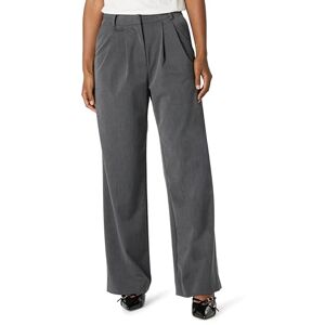 The Drop Damen Nancy Bundfaltenhose mit weitem Bein, grau meliert, Größe L The Drop Damen Nancy Bundfaltenhose mit weitem Bein, grau meliert, Größe L