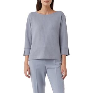 Comma Strukturiertes Sweatshirt mit 3/4-Ärmeln und U-Boot-Ausschnitt Comma Strukturiertes Sweatshirt mit 3/4-Ärmeln und U-Boot-Ausschnitt