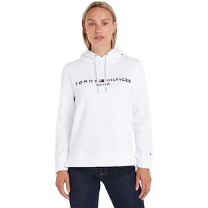 Tommy Hilfiger Damen Hoodie Heritage mit Kapuze, Weiß (White), L Tommy Hilfiger Damen Hoodie Heritage mit Kapuze, Weiß (White), L