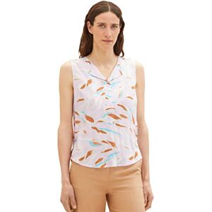TOM TAILOR Damen 1035254 Bluse mit Muster, 31762 Lilac Abstract Leaf Design, 44 TOM TAILOR Damen 1035254 Bluse mit Muster, 31762 Lilac Abstract Leaf Design, 44